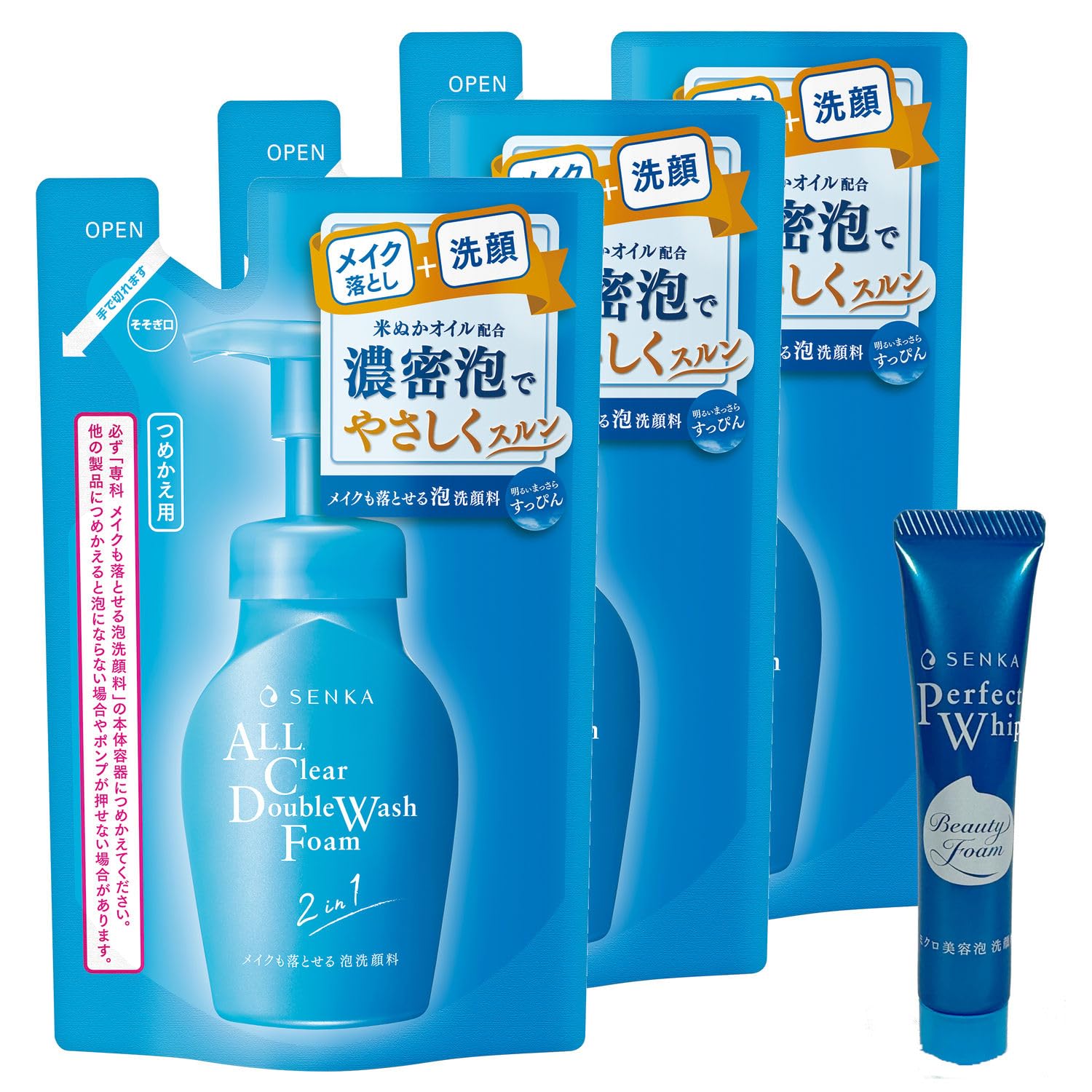 Amazon | 洗顔専科 【まとめ買い】SENKA メイクも落とせる泡洗顔